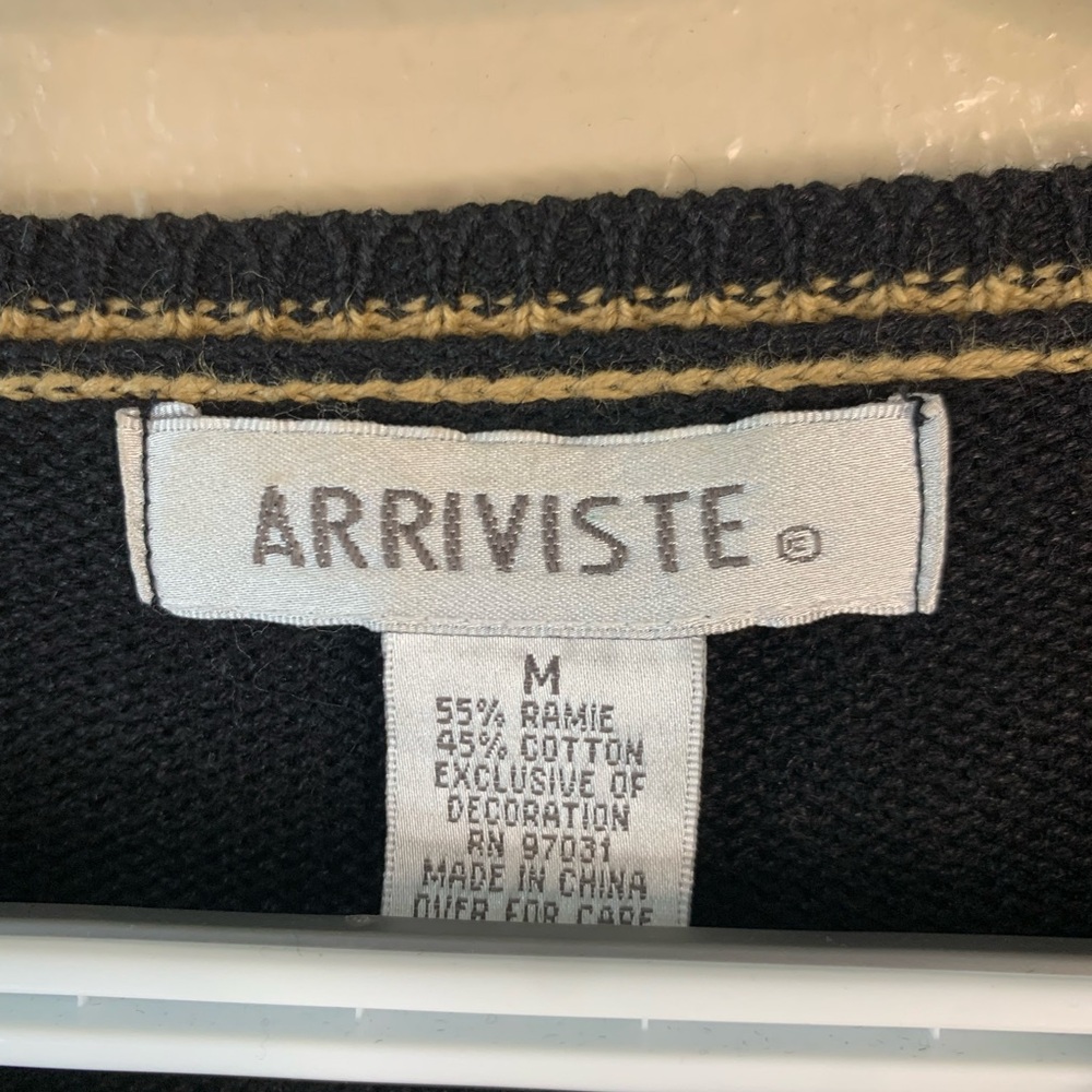 Vintage Arriviste Embroidered Beaded Monkey Novelty Print Cardigan Size M - Picture 11 of 13